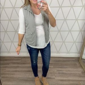Reversible gray vest